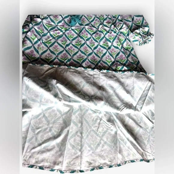 Sunny Spirit Maxi Boho Floral Print V Neck Flowy Tassel with Long Puff Sleeves. - Picture 13 of 16